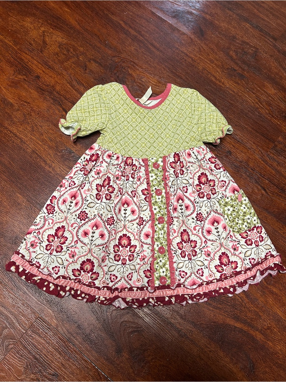 Matilda Jane Pink & Green Floral Cotton Dress